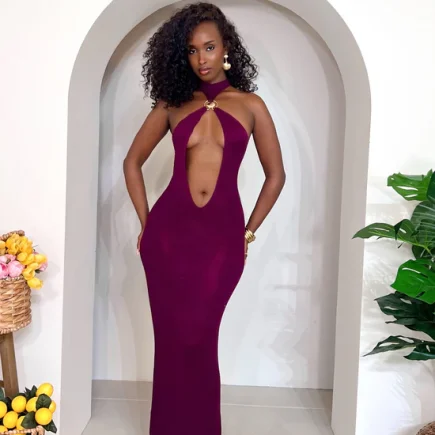 Cynthia Maxi Dress- Burgundy