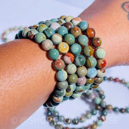 Blue Alashan Agate Crystal Bracelet