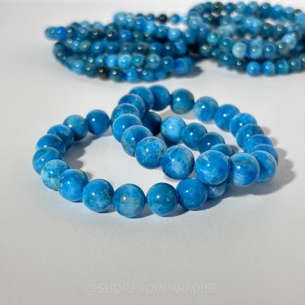 Blue Apatite Crystal Stretch Bracelet