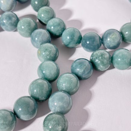 Blue Water Jade Crystal Bead Bracelet