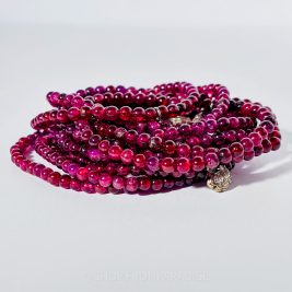 Purple Garnet Crystal Bead Bracelet