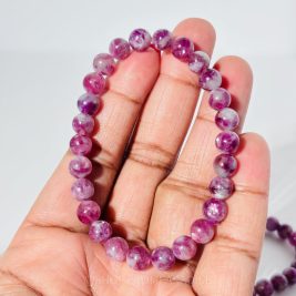 Purple Emerald Crystal Bead Bracelet