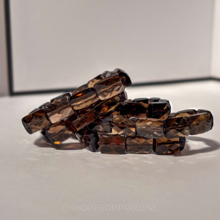 Smokey Quartz Faceted Crystal Bracelet