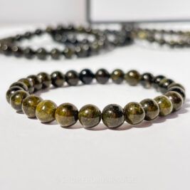 Green Tourmaline Crystal Stretch Bracelet