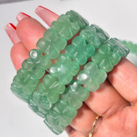 Green Aventurine Clover Motif Bracelet