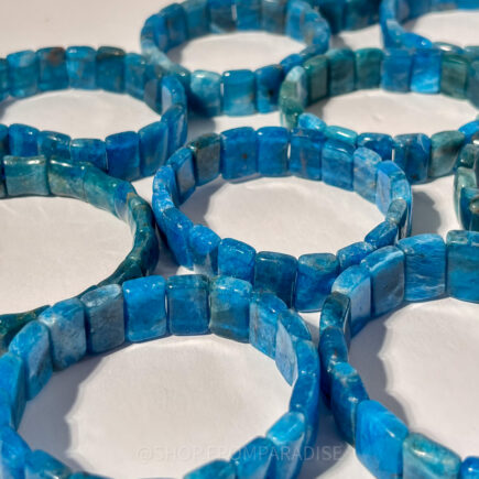 Blue Apatite Crystal Bangle