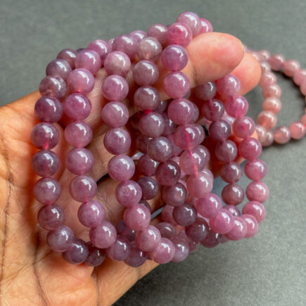 Lavender Rose Quartz Crystal Bracelet