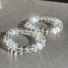 Clear Quartz Rondelle Crystal Bracelet