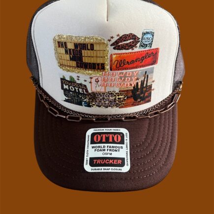Cowboy Collage Trucker Hat