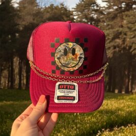 Camo Smiley Trucker Hat