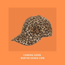 Leopard satin lined hat