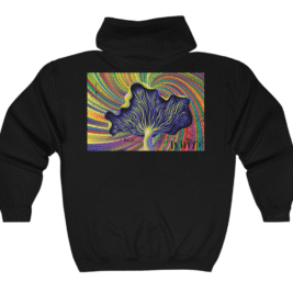 Zip Up Hoodie- Trippy Mushroom Art