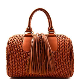 Braided Satchel with Tassel