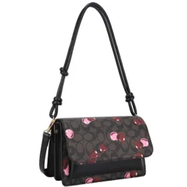 Cherry Oval Print Shoulder Crossbody Bag
