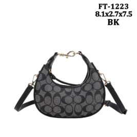 Oval Print Design Crossbody Bag