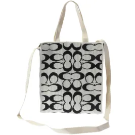 Double Oval Pattern Design Handle Crossbody Bag