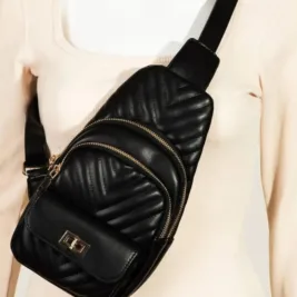 Fame Faux Leather Cushioned Sling Bag