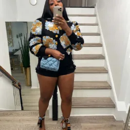 Vintage Floral Knit Cardigan Jacket For Women