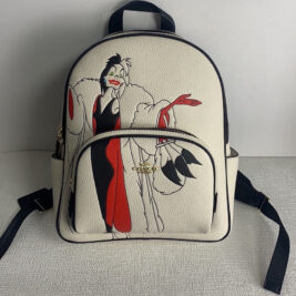 Coach X Disney (CC158) Cruella Motif Mini Pebbled Leather Court Backpack Bag