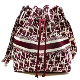 Multi Pattern Knit Bucket Bag