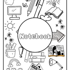 Black and White Ideas Notebook 📓