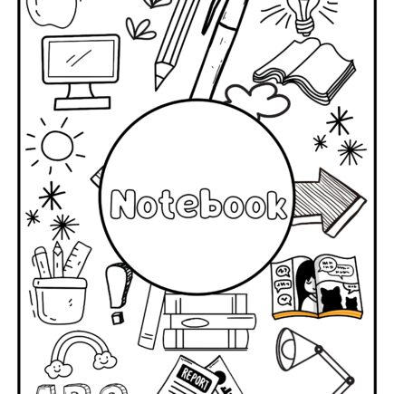 Black and White Ideas Notebook 📓