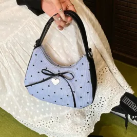 Printed Bow Shoulder Bag