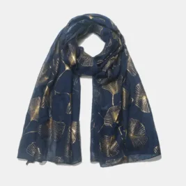 Ginkgo Leaf Polyester Scarf