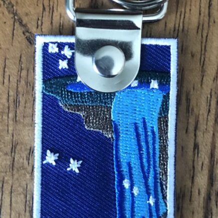 Embroidered Ethereal Waterfall Keychain