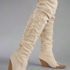 Cowboy Rhinestuds Boots - Custom Fit Cowboy Boots With Adjustable Heel & Pointed Toe