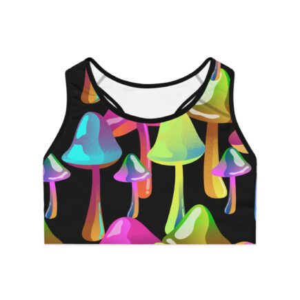 'Electric Bloom' Seamless Sports Bra