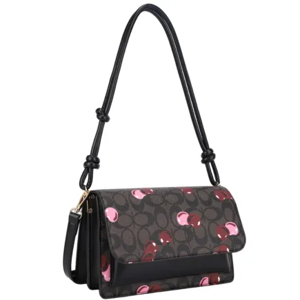 Cherry Oval Print Shoulder Crossbody Bag