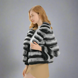 Chinchilla Crop Fluffy Faux Jacket (Ready to Ship)- By Prima DND