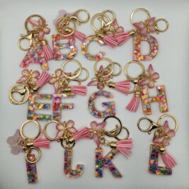 Resin Letter Keychain
