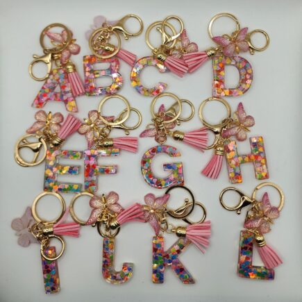 Resin Letter Keychain