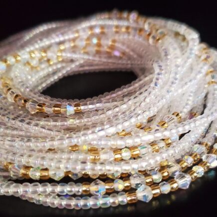 Iridescent Tie on Waist Beads