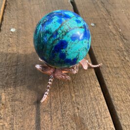 Azurite in Malachite Sphere