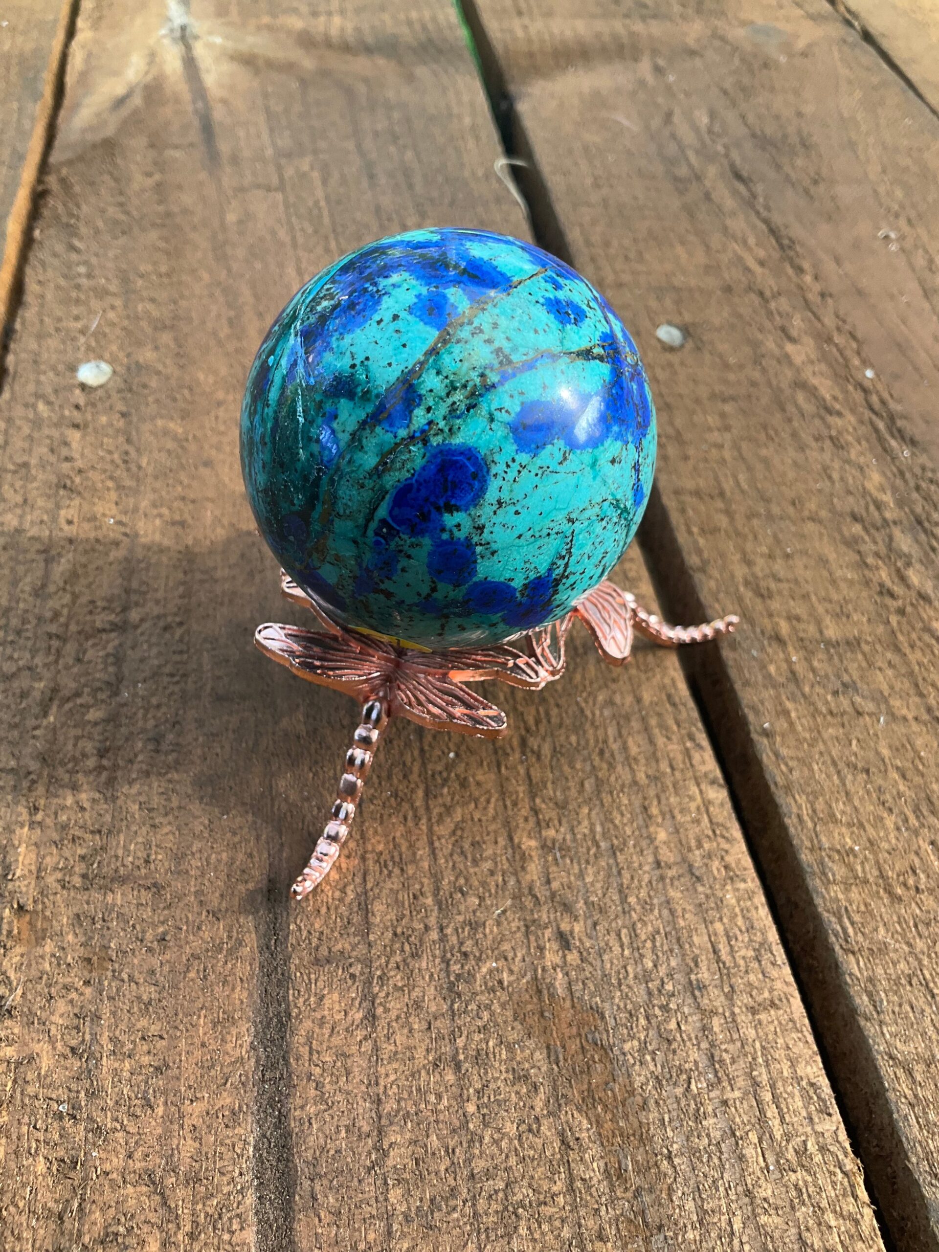 Azurite in Malachite Sphere - Spiritual, Crystals - Astrolyszics