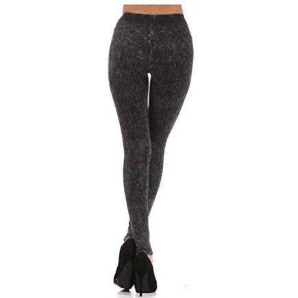 Acid-Washed Denim Jeggings