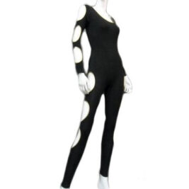 Black Cut Out Long Sleeve Jumpsuit Catsuit