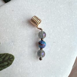 Blurple Blend Wire Loc Jewelry