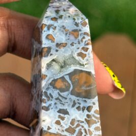 Indonesia Yellow Druzy Agate Tower