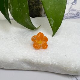 Marigold Hibiscus Glass Loc Jewelry