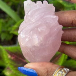 Wounded Healer Heart - Rose Quartz (Intentionally Imperfect)