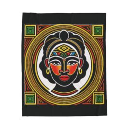 African Lady Velveteen Plush Blanket
