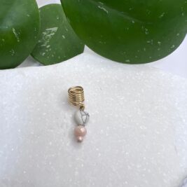 Stone Heart wire Loc Jewelry large opening