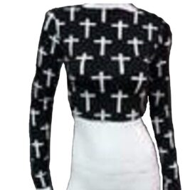 Crosses Design Crop Top Multi-Color