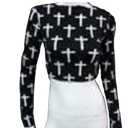 Crosses Design Crop Top Multi-Color