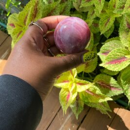 Star Purple Rose Quartz Sphere