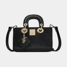 Glitter Handbag in Black